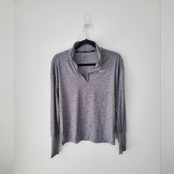 Nike dri fit running longsleeve half zip sweater - Picture 1 of 10